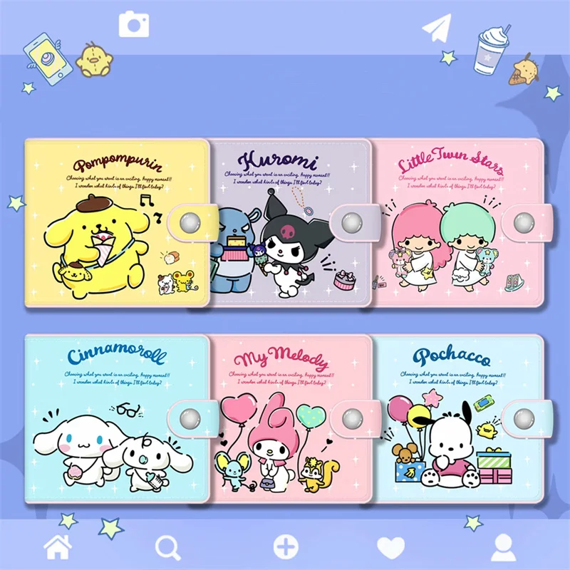 Cinnamoroll Kuromi My Melody little twin star Folding Wallet Leather Coin Purse Women Card Holde Bigthday Gift Wholesale