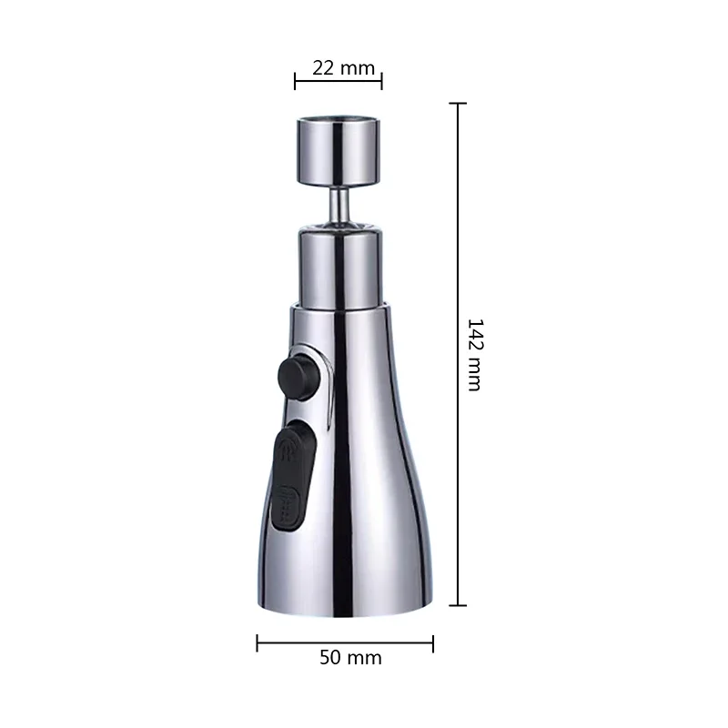 Prolunga per rubinetto da cucina 3 in 1 universale 360 °   Ruota estraibile Rubinetto da cucina Accessori da cucina con forte scarico multimodale