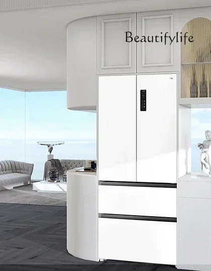 French four-door 58cm ultra-thin flat embedded household first-class energy efficiency double-cycle refrigerator