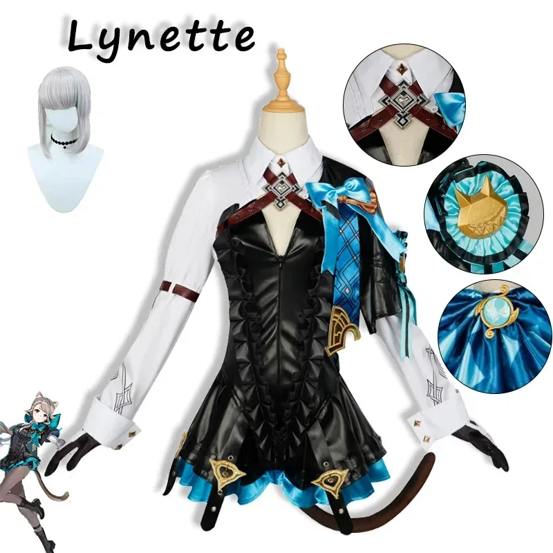

Lynette Cosplay Genshin Impact Costume Pantdress Shawls Hair Accessories Shoulder Accessories Game Costumes Cos Party Costume