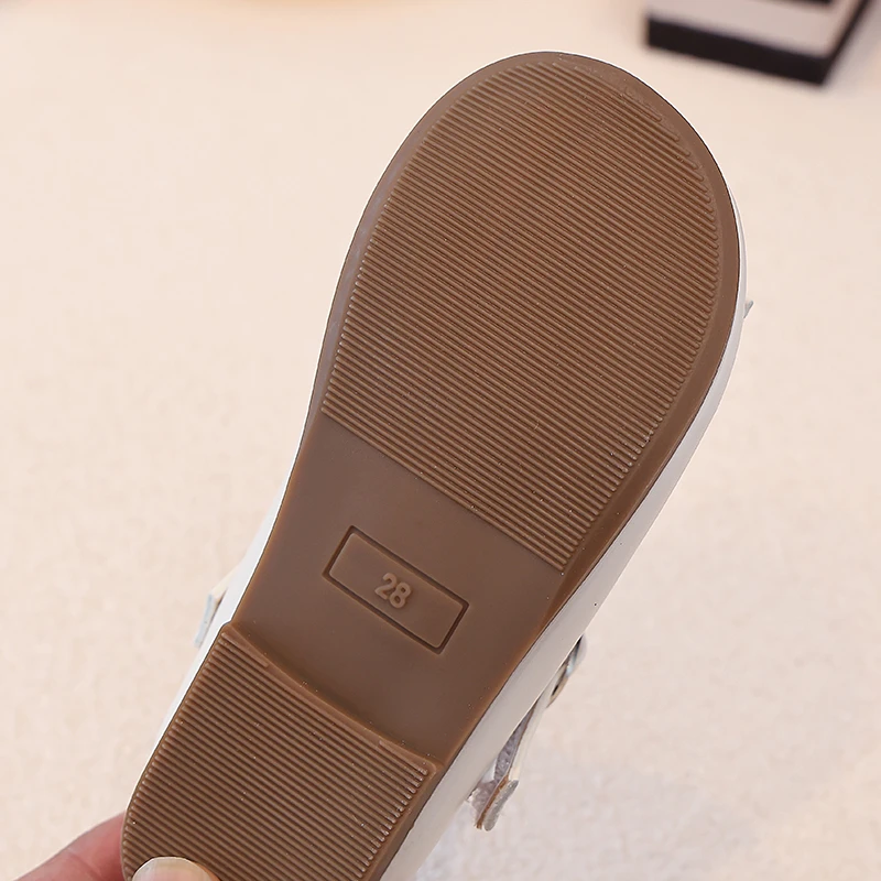 Mädchen Mary Jane Schuhe, Kleinkind-Schuhe mit Schleife und Schnalle, Weiche Party-Prinzessinnen-Schuhe mit Metallschnalle, Lederoptik-Schuhe für kleine Mädchen – Detail 8