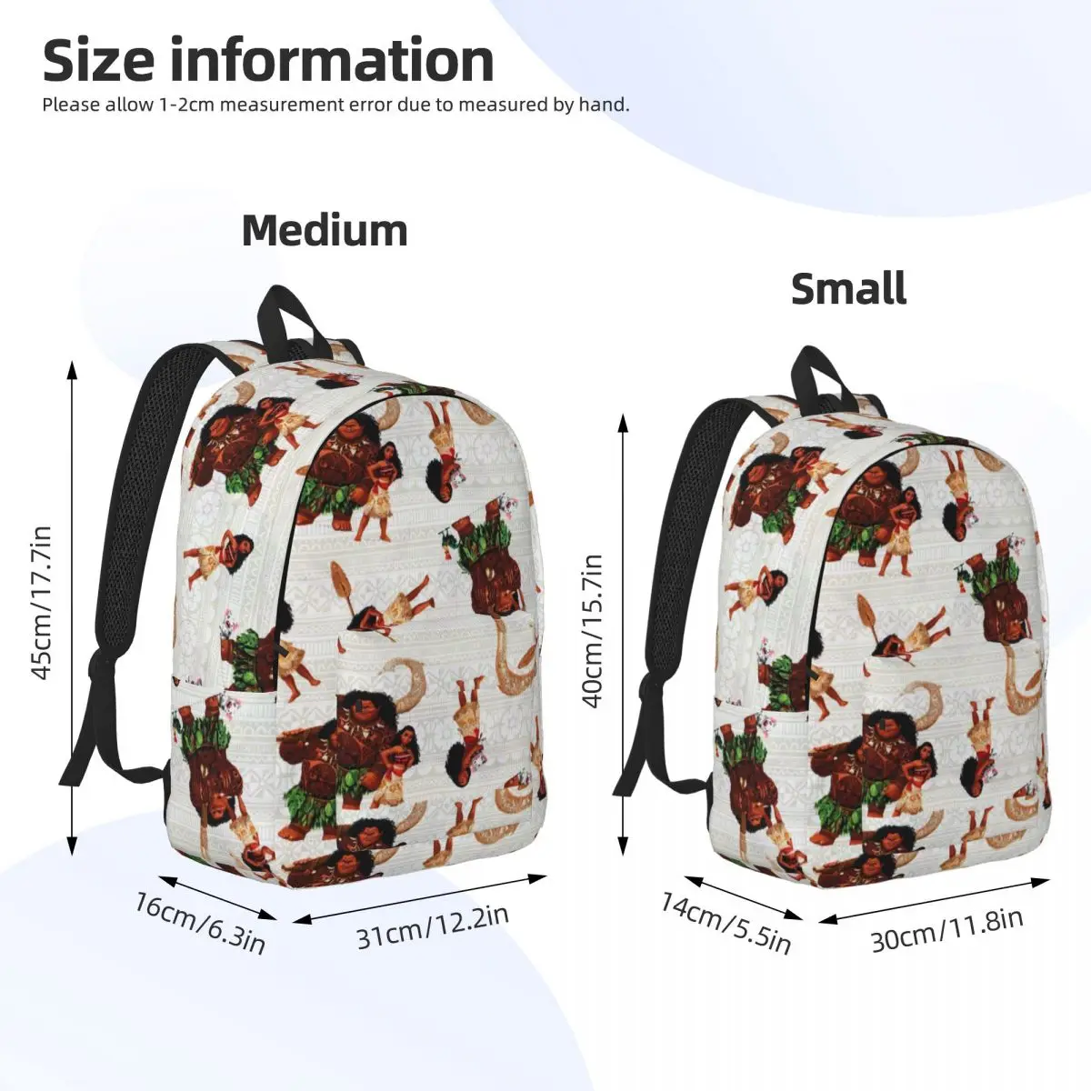Custom Moana And Friends Laptop Backpack Men Women Basic Bookbag for College School Student Bag