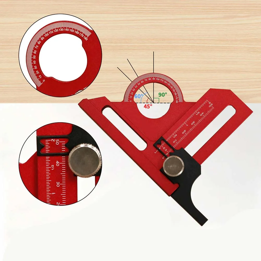 

Adjustable Table Saw Height Gauge Ruler 0-60mm For Precise Woodworking Cuts With Dual Metric And Scales