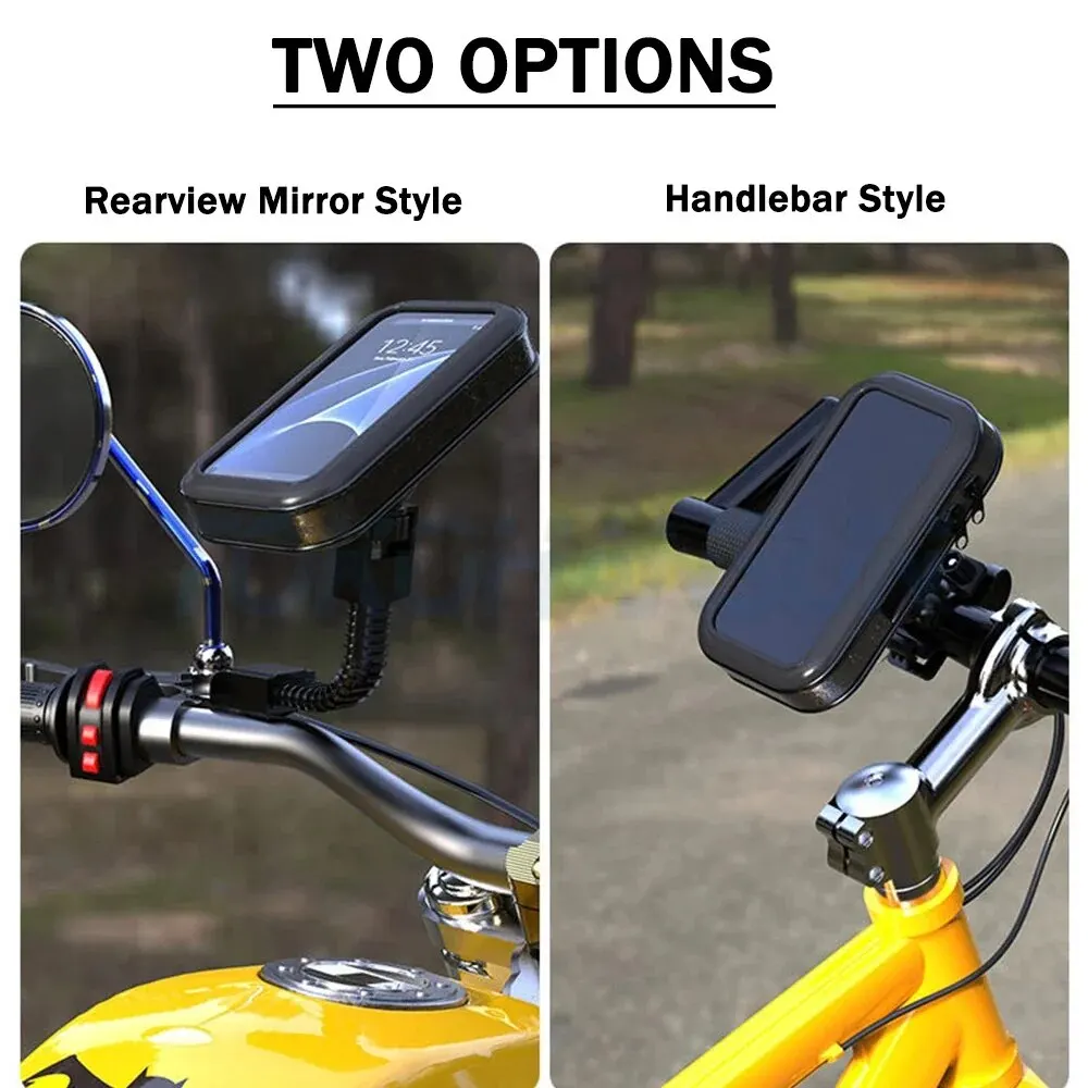 Bicycle Phone Holder Waterproof Motorcycle Bike Stand Rotatable 6.5 Inch Motorcycle Mobile Phone Mounting Bracket For Iphone 8 X