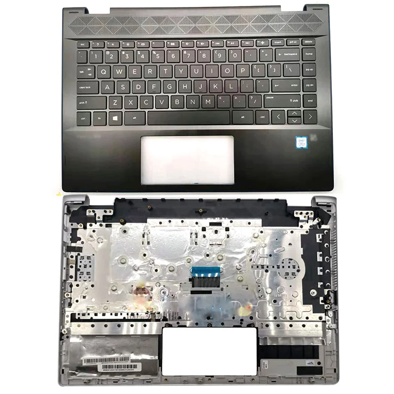 NEW For HP PAVILION X360 14-CD 14T-CD 14M-CD0001DX Laptop Palmrest Upper Case US Keyboard Touchpad L18947-001 Silver Edge