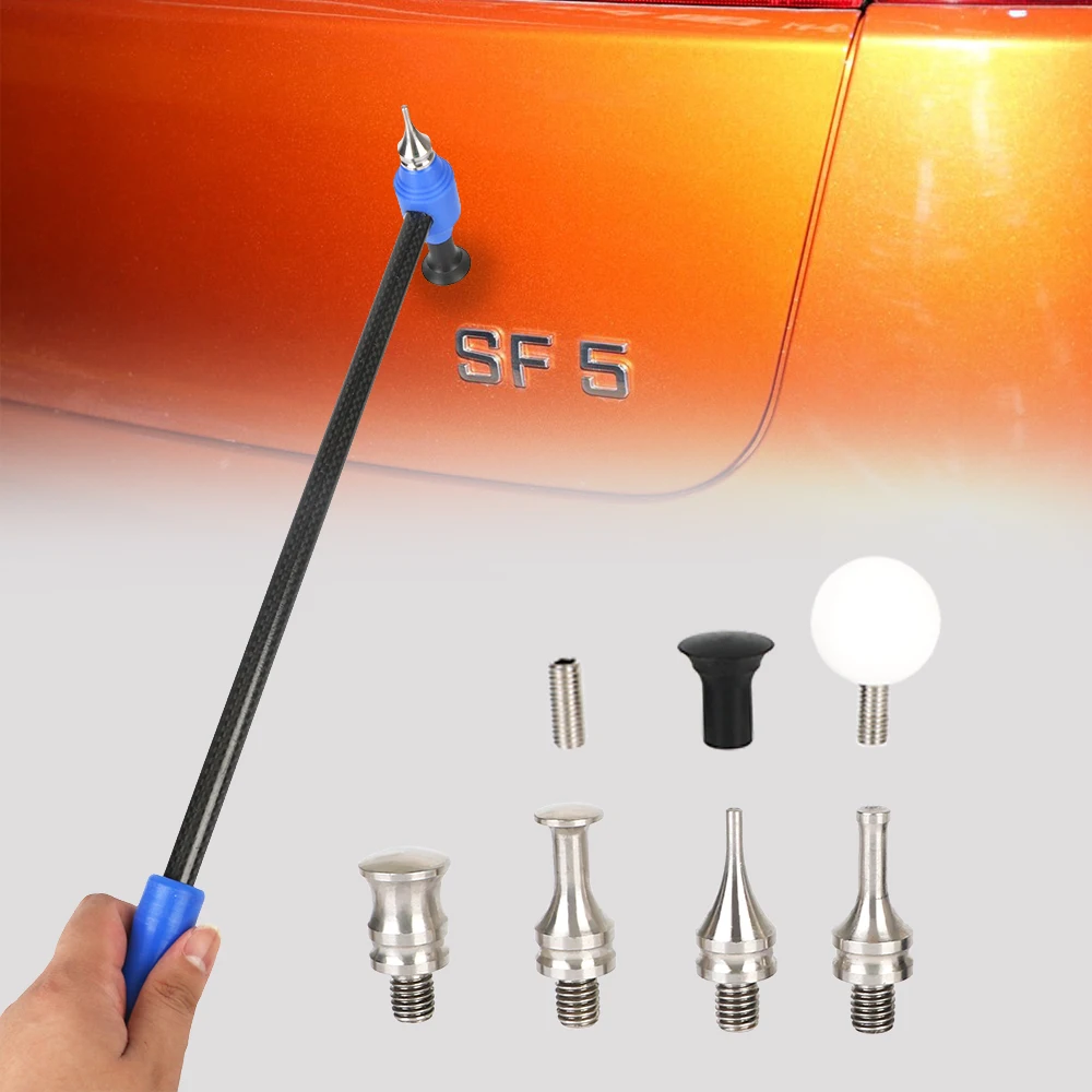 

With Carbon Fiber Handle Auto Body Repair Kit Car Dent Repair Tool M8 Screw Car Accessory Titanium Alloy Tapper Hammer