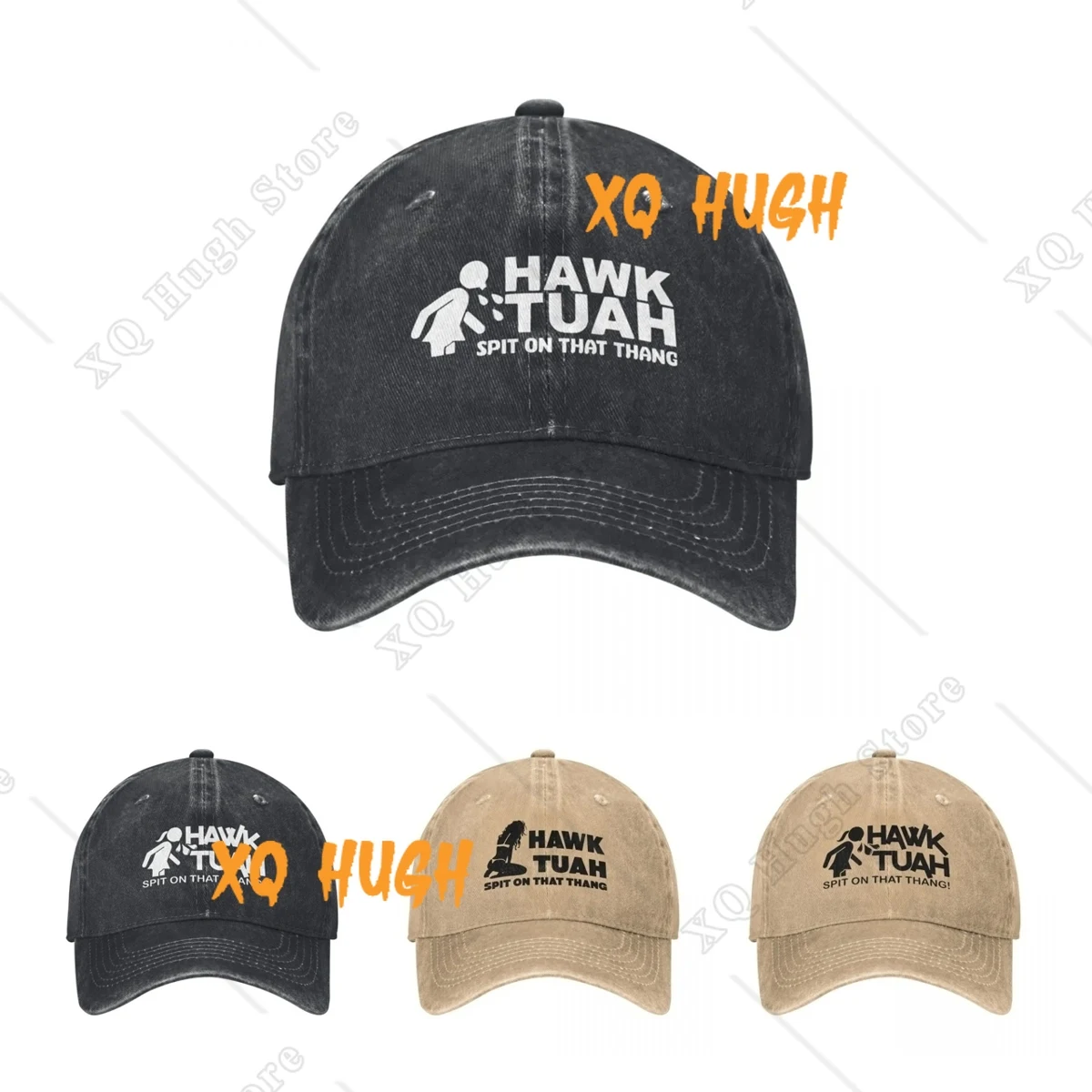 Vintage Hawk Tuah Spit On That Thang Baseball Cap Unisex Distressed Denim Headwear Funny Girls Interview Outdoor Running Hat