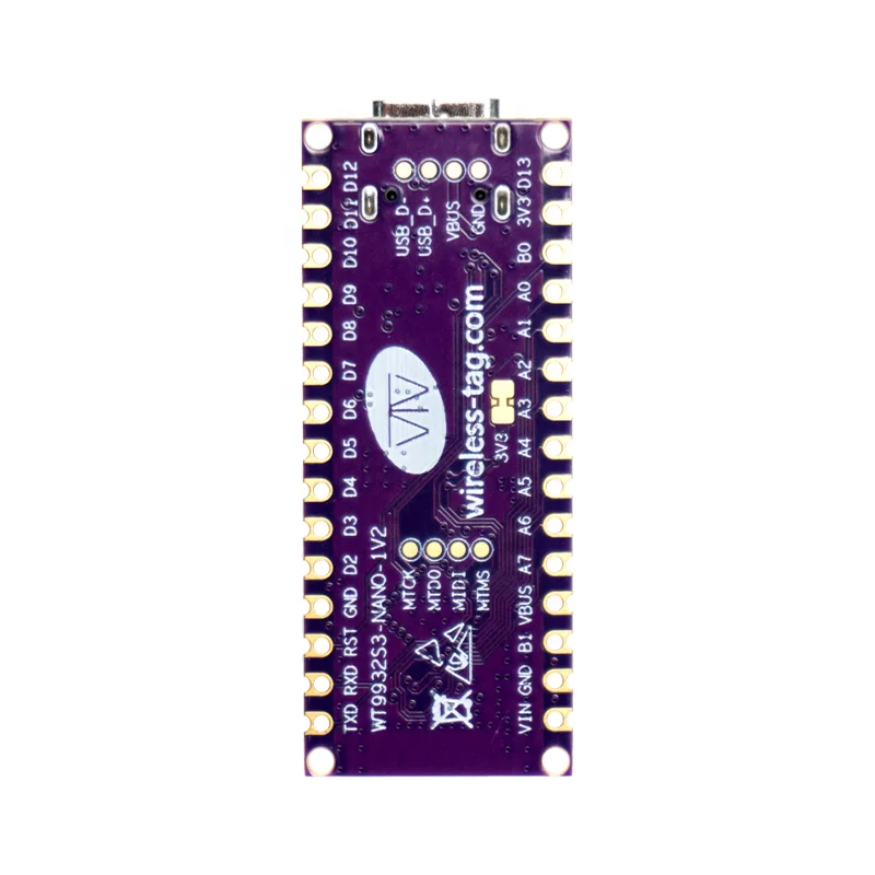 WT9932S3-NANO ESP32-S3R8 Dev Board: 240MHz Dual-Core | 16MB Flash + 8MB PSRAM | WiFi/BLE | Arduino/MicroPython | HID USB