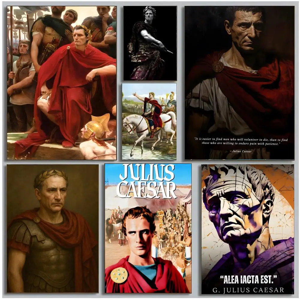 ancient roman historical figure G-Gaius Julius Caesar Poster Modern Wall Art Bedroom Living Room Print Unframed