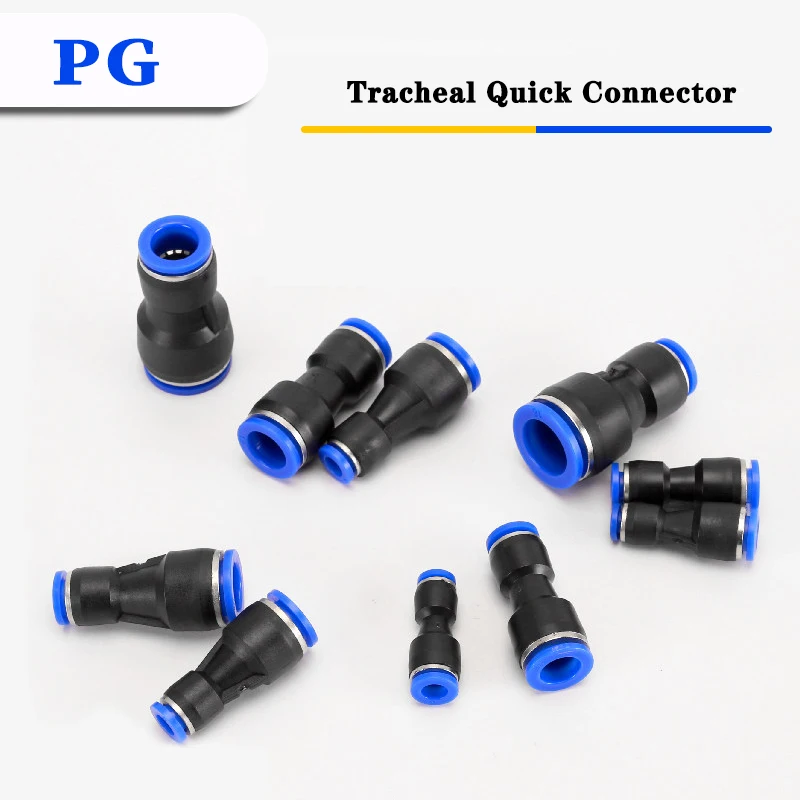 5/10/20P PG6-4/8-4/8-6/10-6/10-8/12-16~16-14 Pneumatic Fittings Quick Air Connector Hose Fitting Plastic Push Into Tube Pluglug
