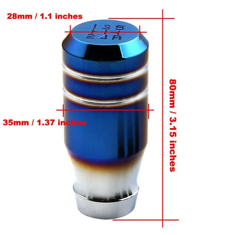 3 Set 3 Inch Bride Burnt Blue Universal Car 5 Speed Gear Shift Lever Manual Shifter Knob-L94A