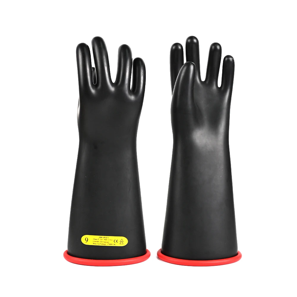 2025ASTM D120 PPE Insulated High Voltage Safety Work Electrical Gloves Protective Natural Rubber with Latex Coating