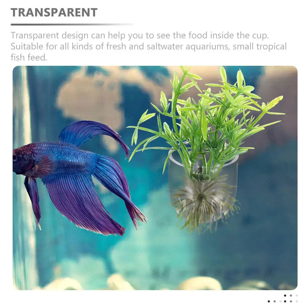 

4Pcs Aquarium Plant Pots Transparent Acrylic Fish Tank Cups Decor Flowerpots Aquatic Plants Hole Design