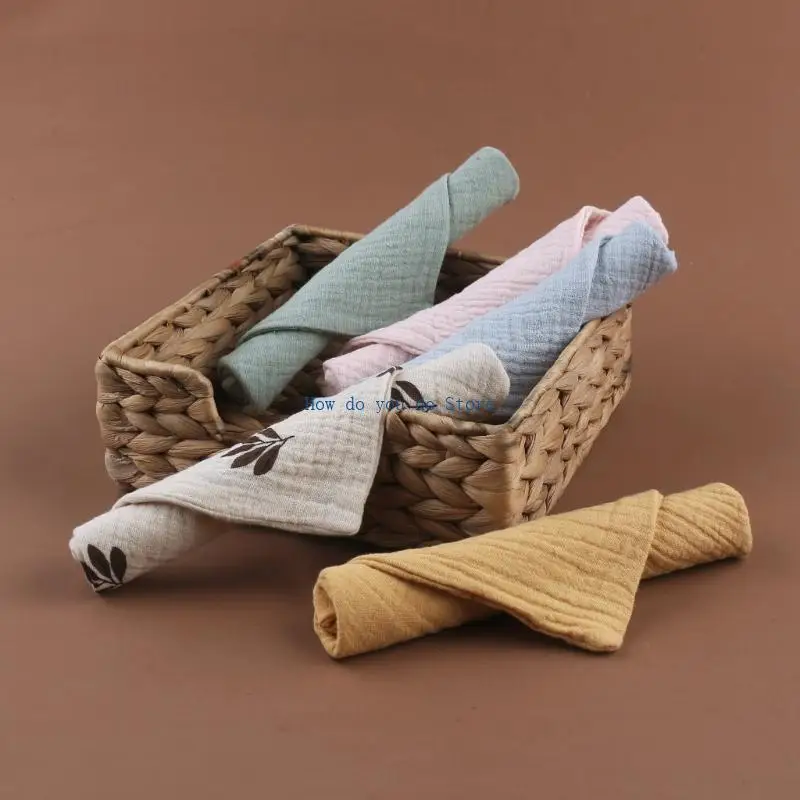 19QF 5 uds paño para bebé toalla para recién nacido paño para limpiar sudor pañuelo algodón cuadrado