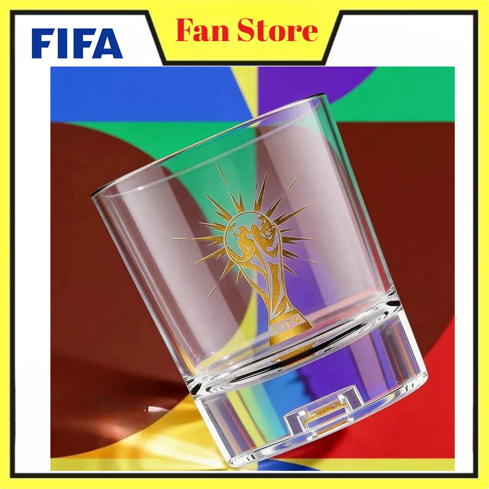 

FIFA Official Licensed 2026 USA Canada Mexico World Cup 3D Hercules Cup Whiskey Glass Football Fan Souvenir