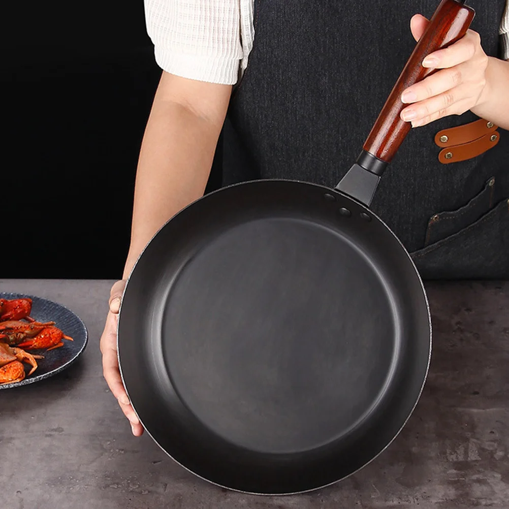 Accesorios de utensilios de cocina antiadherentes para freír, Wok de hierro de 26Cm para estufa de Gas, sartén de cocina con llama de inducción, utensilios de cocina para uso doméstico