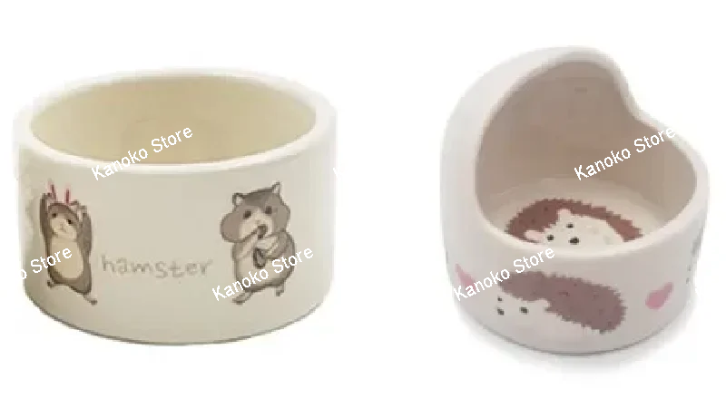Anti-tip Ceramics Hamster Bowl Chinchilla Hedgehog Guinea Pig Feeder Rat Accessories Rabbit Food Bowl  Guinea Pigs Assessories