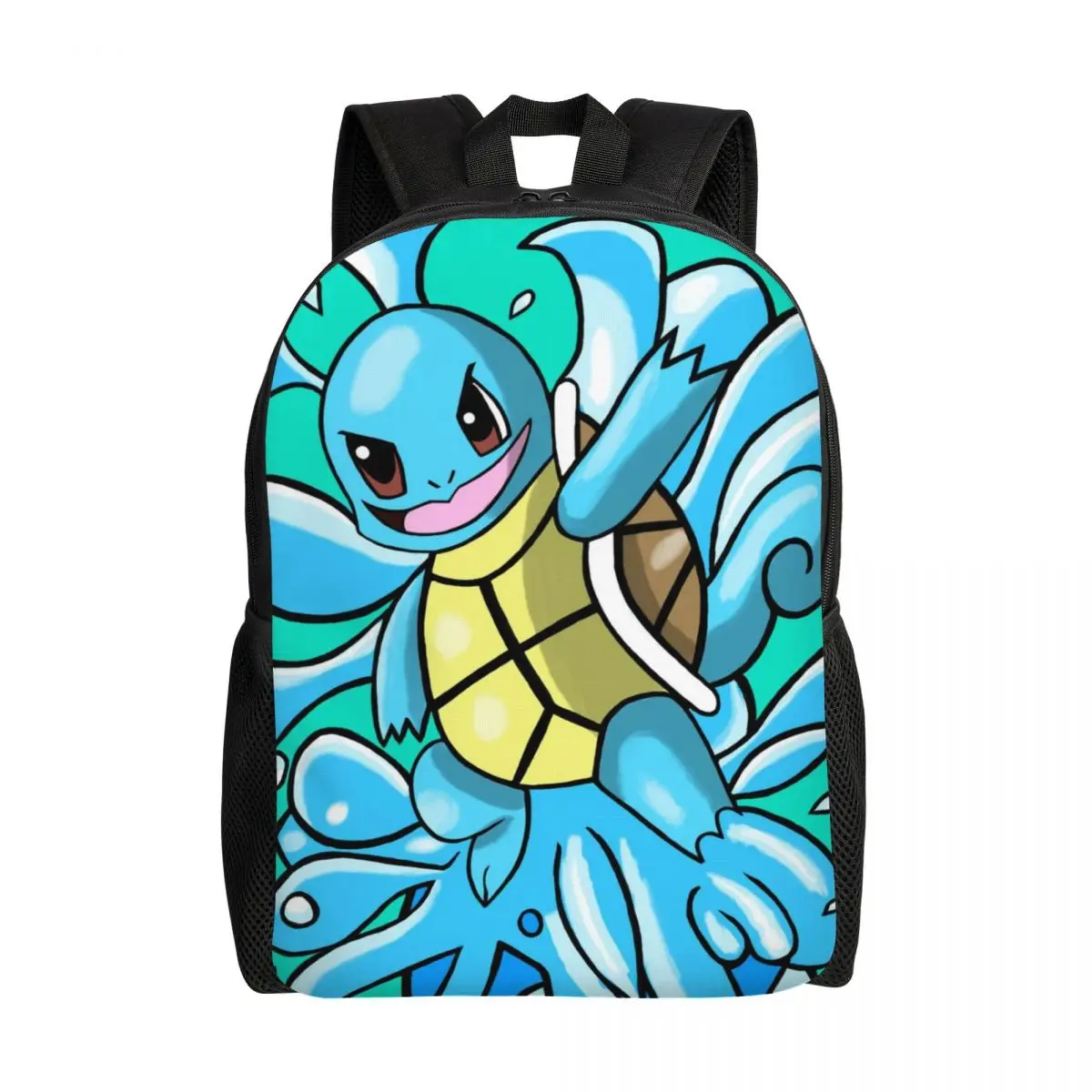 

Рюкзак в стиле аниме с 3D принтом Squirtles для девочек и мальчиков, школьные дорожные сумки для колледжа, мужские и женские сумки для книг, подходит для 15-дюймового ноутбука