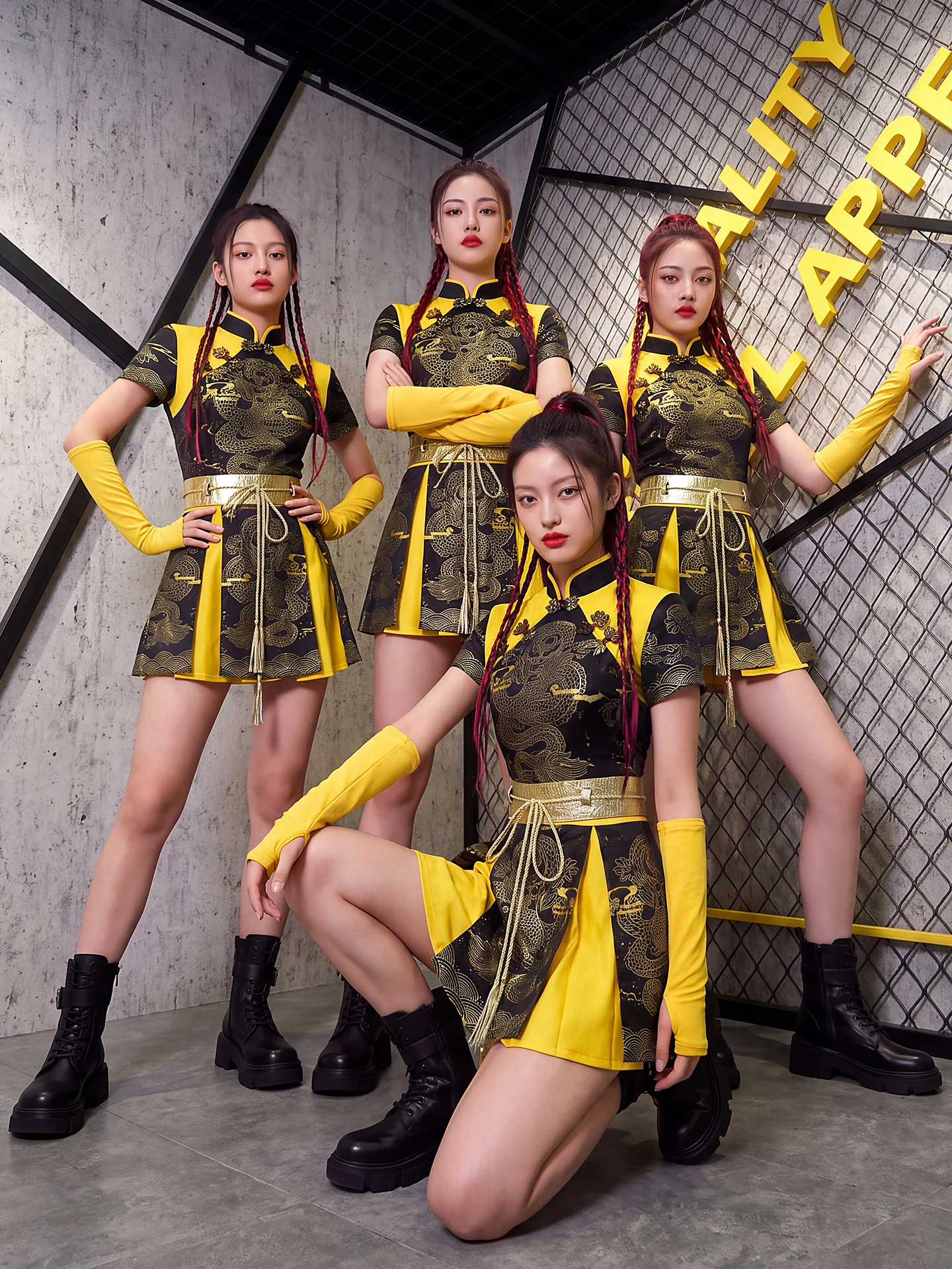 Women's Jazz Performance Outfit National Trend Show Set Female Group Dance Costume Drumming Year Conference Adult Dancewear