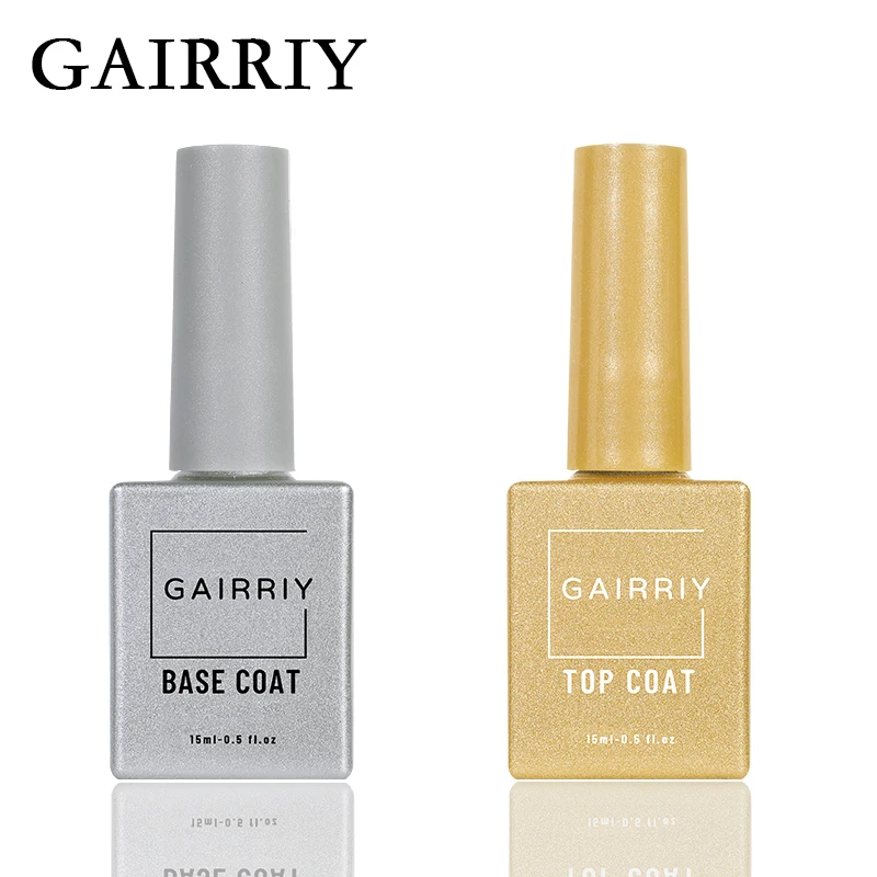 

Gairriy Gel Nails 15ml Base Coat Top Coat Matte Coat Primer Function Nail Polish Semi-Permanent Soak Off UV LED Nails Art Salon