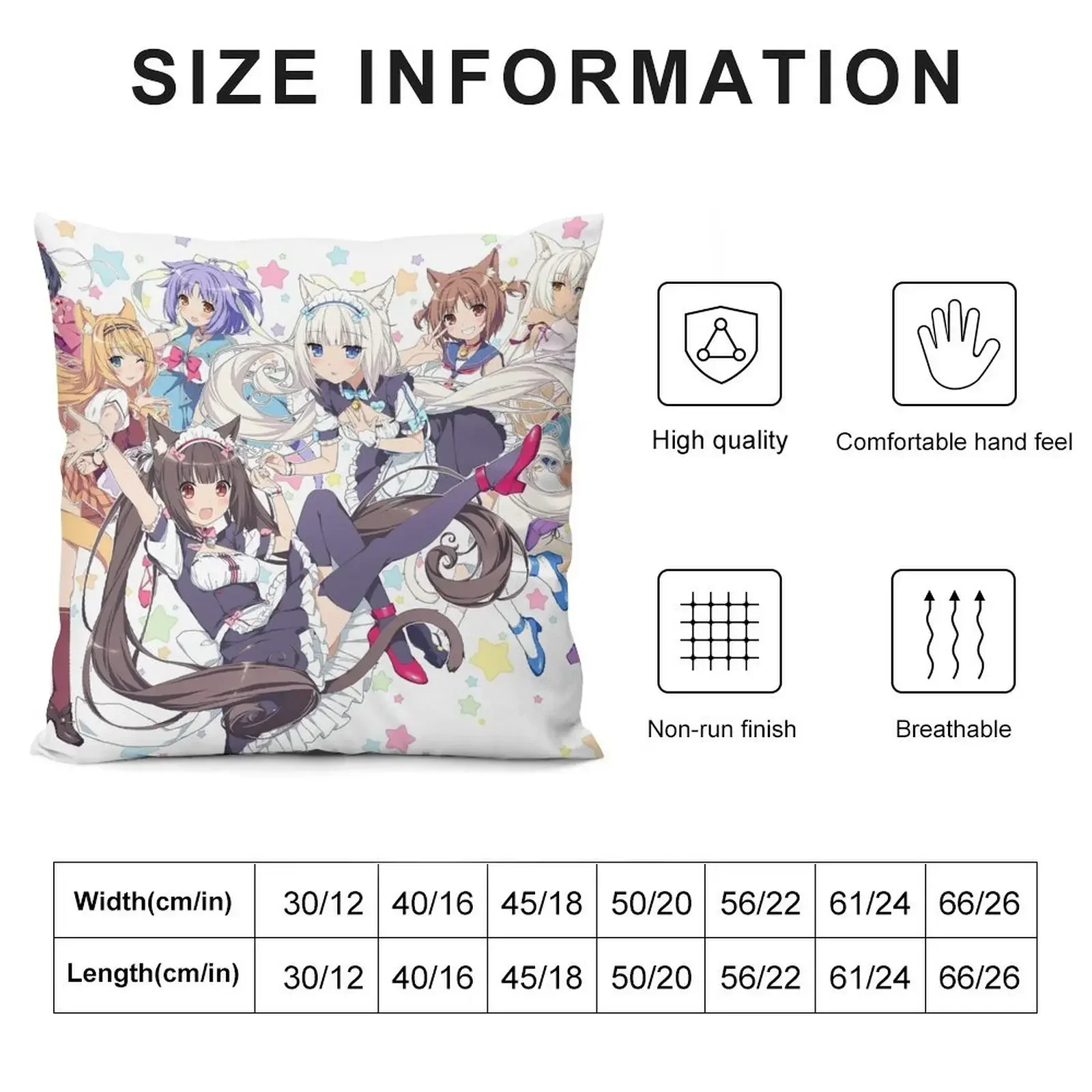 Nekopara 3 Throw Pillow Pillow Cover Christmas Pillow Cushion Cover