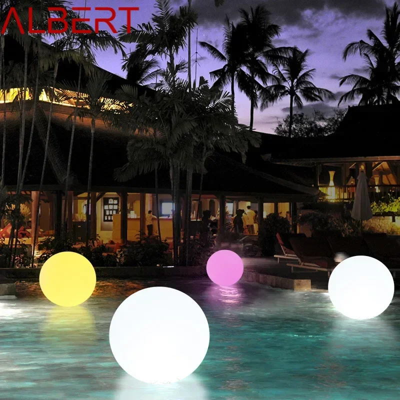 ALBERT Modern Floating Ball Landscape Lamp Creative Outdoors Pool Light LED Remote Control Waterproof IP65 for Hotel Garden