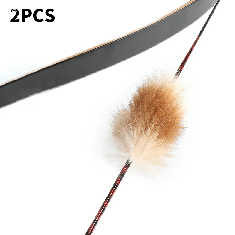 2Pcs Bow String Silencer Rabbit Hair Stabilizer Damper High Archery Hunting Vibration Dampener Accessories