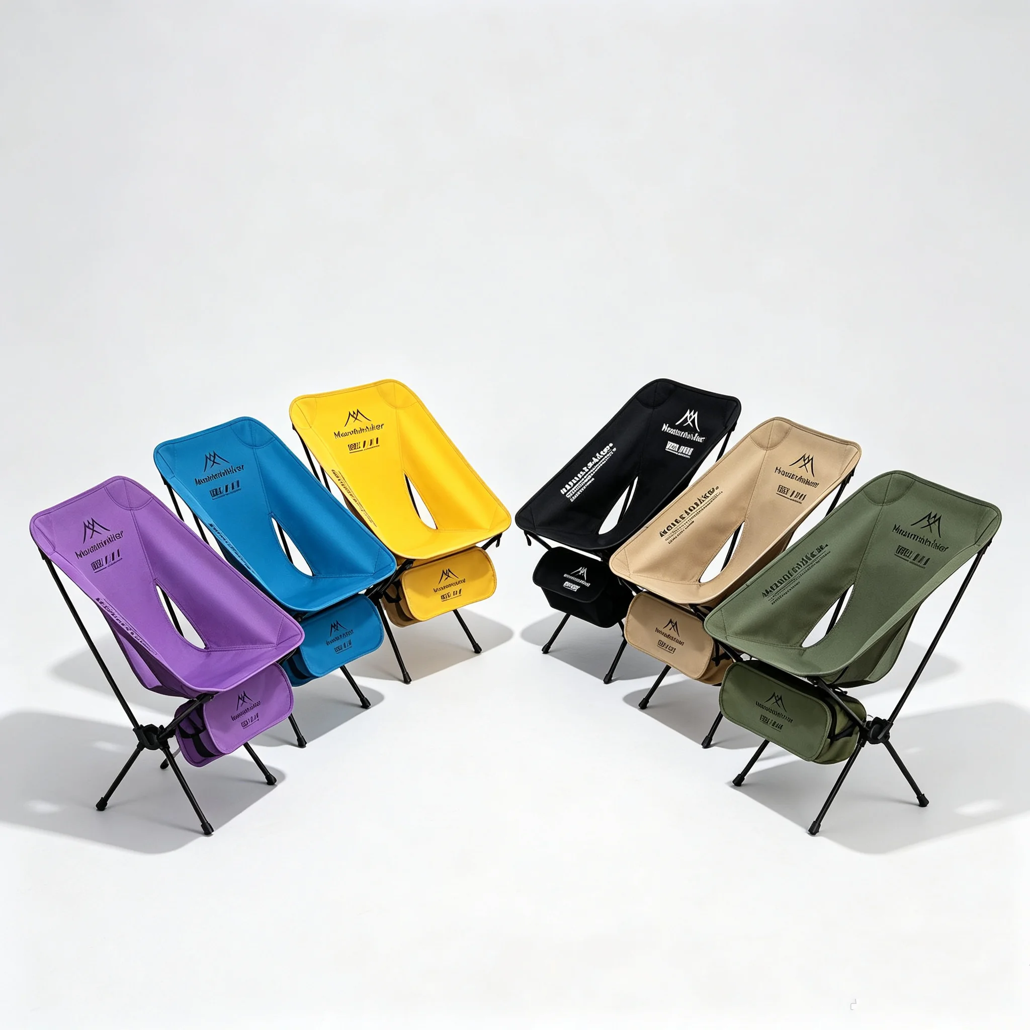 MOUNTAINHIKER Foldable Camping Chair Set Lightweight Ultralight Backpacking Moon Chairs for Garden Picnic Beach Fishing