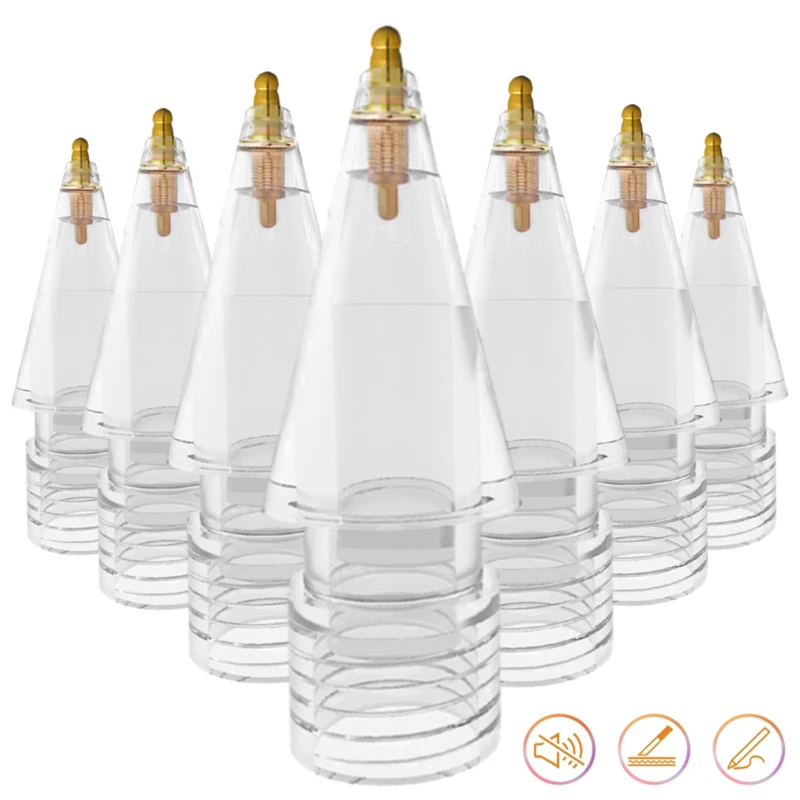 1/5/10 unidades de pontas de substituição para Apple Pencil 1a/2a geração iPencil Nibs Ponta de desenho de escrita suave para iPencil 2/1 Gen 2024