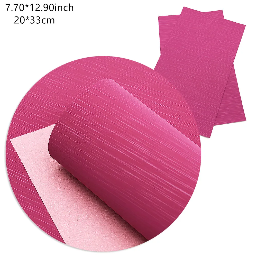 1pcs stripe Faux Synthetic Leather 7.7*12.9inch Fabric Sheets