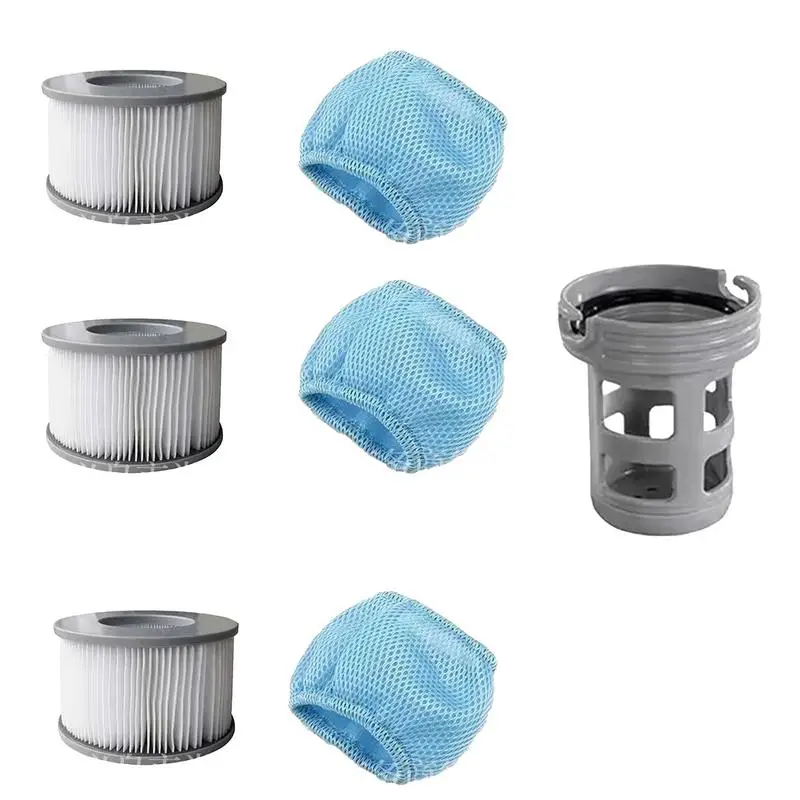 

Spa Filter Cartridge For Hot Tub 3pcs Hot Tub Replacement Filter Element With Protective Mesh Hot Tub Filter Cartridge Pool Spa