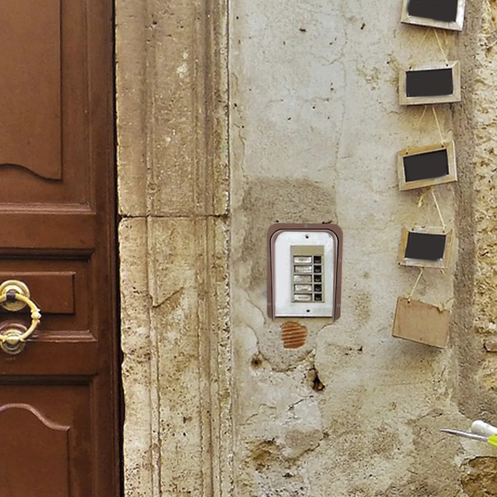 Timbre cubierta impermeable PVC impermeable Protector exterior Control de acceso cubiertas de timbre plástico resistente a la intemperie