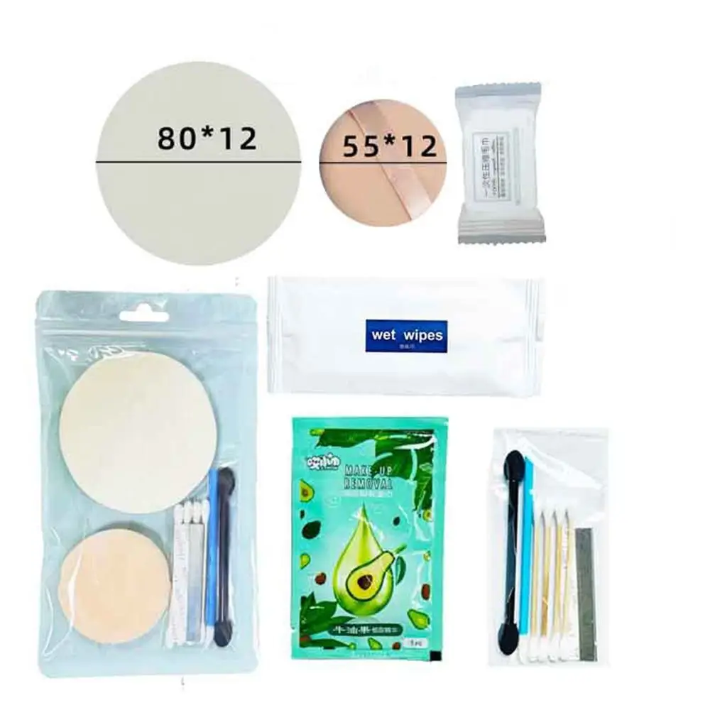 Ensemble de maquillage jetable à mélange rapide, utilisation sèche et humide, outils de beauté doux, pinceaux à lèvres, outils de maquillage, Kit de bouffantes de poudre, Studio Photo de mariée