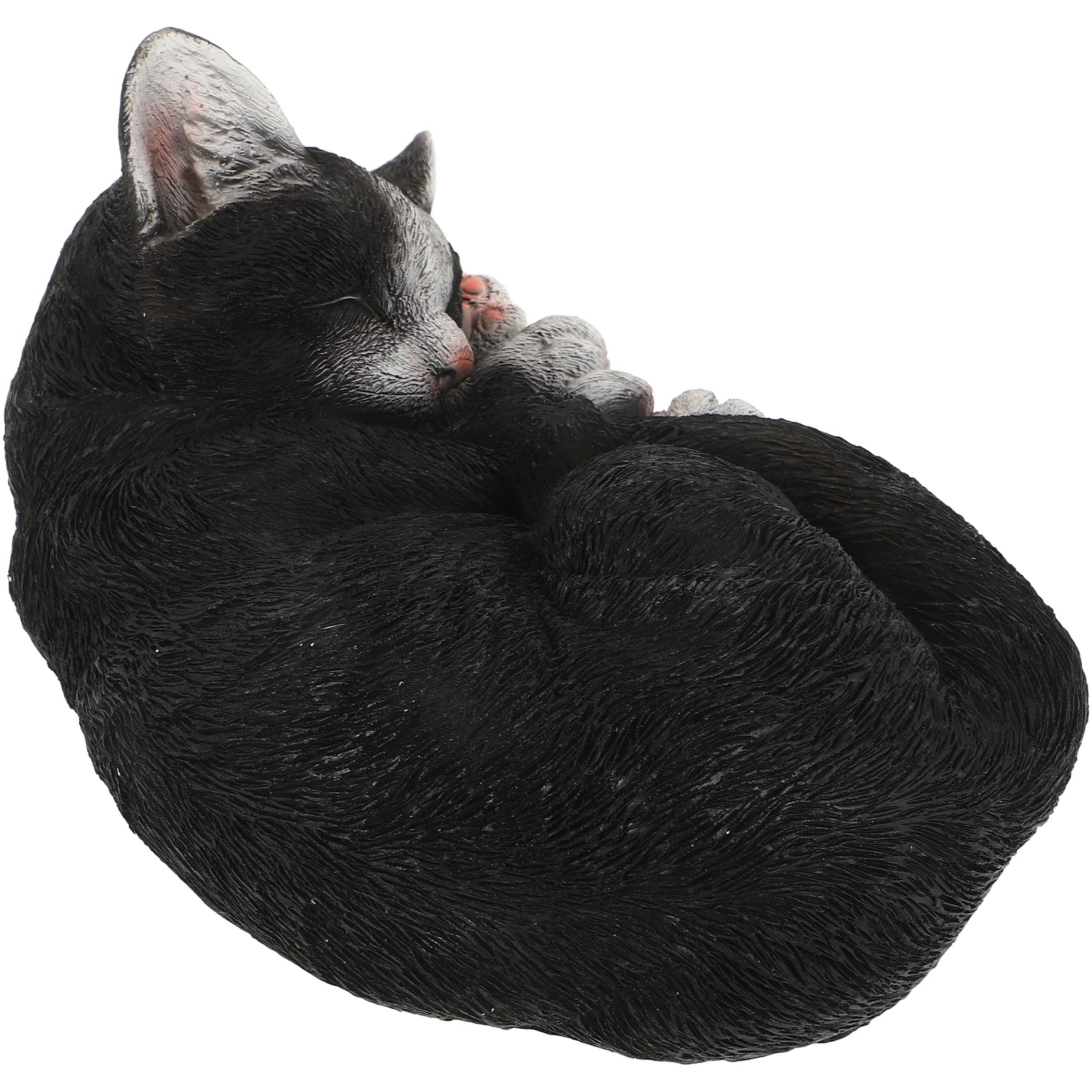

Sleeping Cat Statue Resin Garden Decor Waterproof Lovely Outdoor Decoration Figurine Creative Patio Lawn Villa Ornament