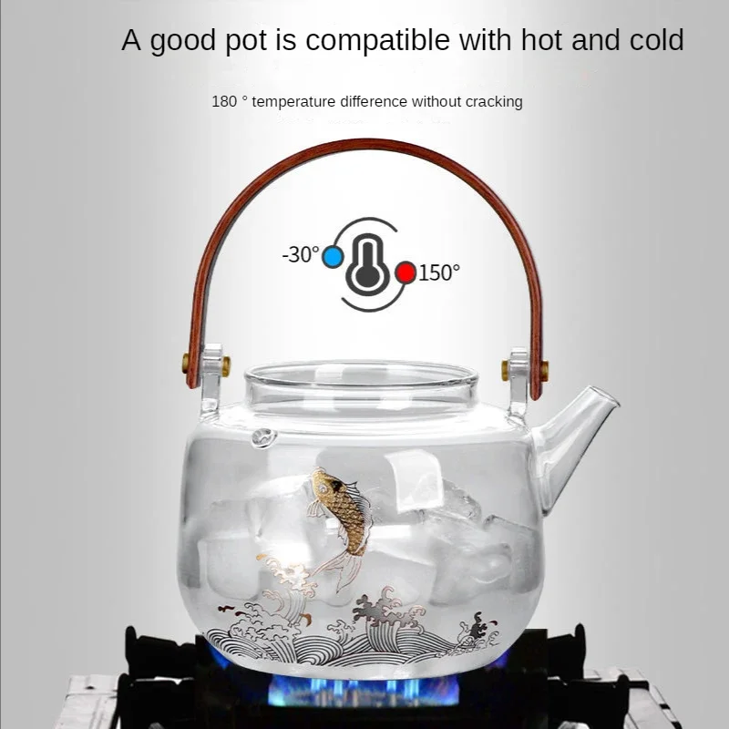 Tea maker tea set set glass teapot net red household automatic steam tea cooker kettle electric pottery stove