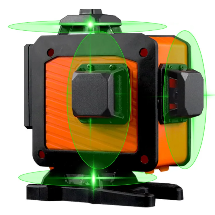 High-precision green light digital display cis-orange 16-wire, double electric + tripod level, automatic wire laying floor tiles