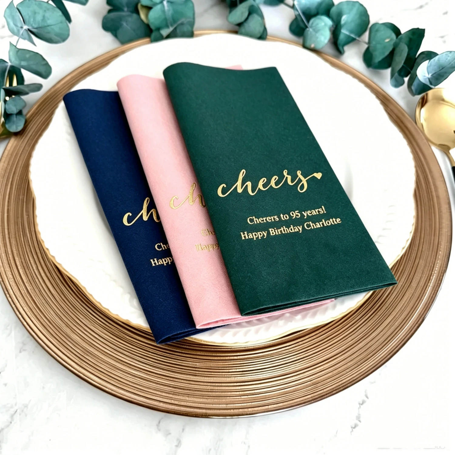 

Personalized Wedding Napkins 100Pcs Custom Name Logo Print Cocktail Paper Napkin Anniversary Wedding Dinner Table Decor Supplies
