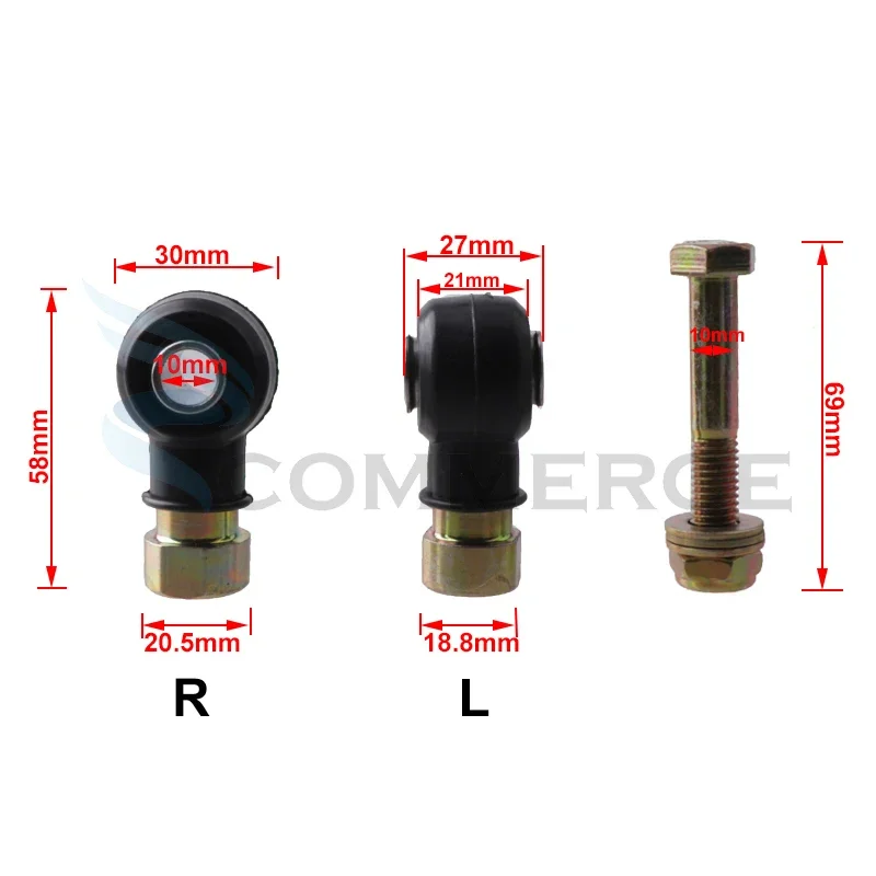 

2 Set Tie Rod End Kit Ball Joint For Polaris Sportsman 500 HO EFI 4x4 6X6 Trail Boss 325 330 Replacement 7061138 7061054 7061139