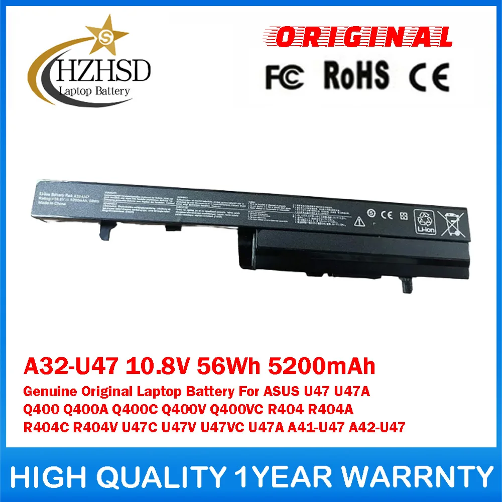 A32-U47 10.8V 56Wh Genuine Original Laptop Battery For ASUS U47 U47A Q400 Q400A Q400C Q400V Q400VC R404 R404A R404C R404V U47C