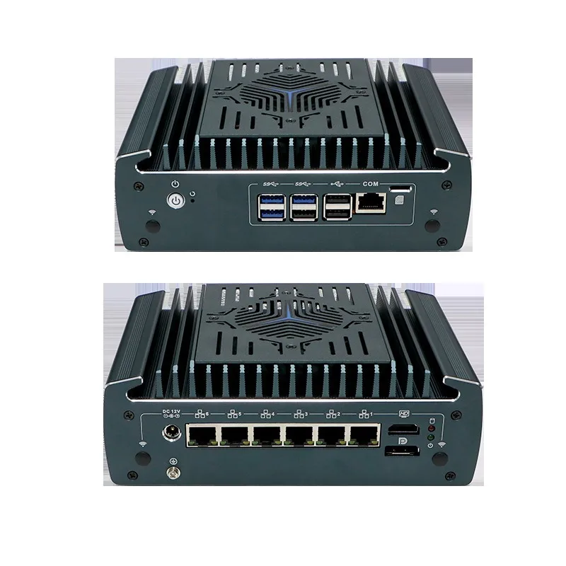

Multi-network port mini industrial computer host, industrial control host soft routing