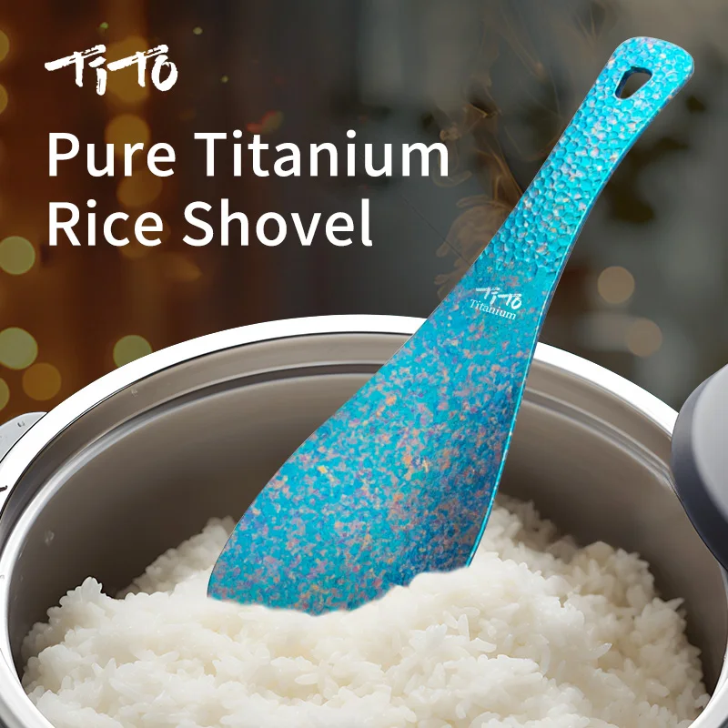 

TiTo pure titanium spatula,rice spatula,rice spoon,rice spoon,portable storage, camping cooking spatula, kitchenware,cookware