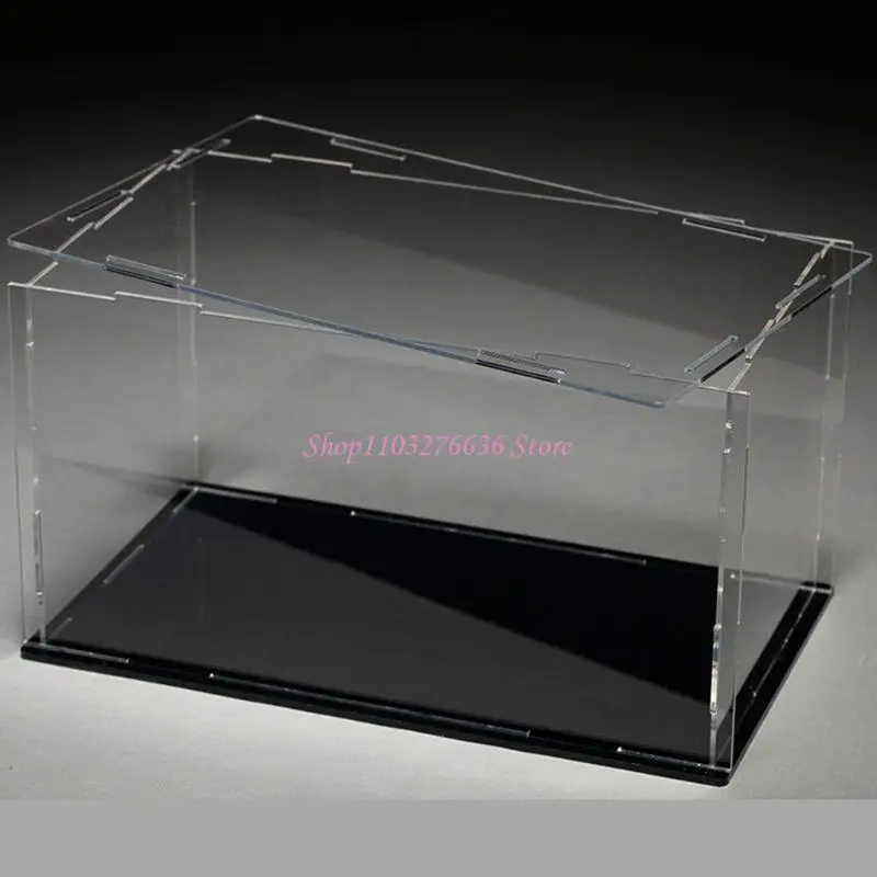 R6FD Action Figure Display Base Acrylic Countertop Box for Pop Figure Diecast Model Car Decorative Exhibition for C