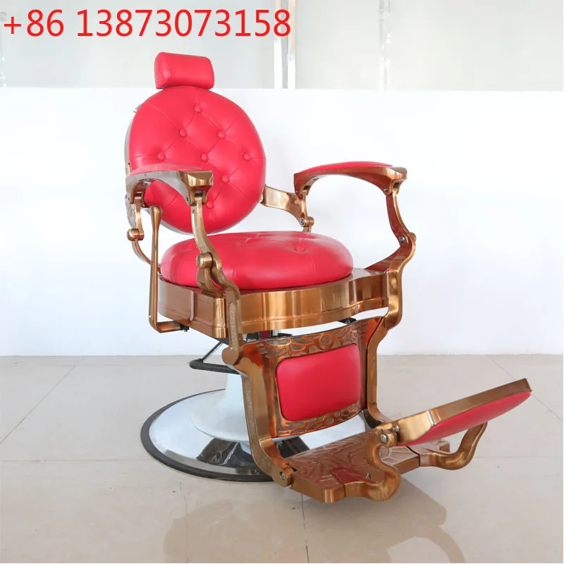 

Vintage Men's Hairdressing Chair High-end Barbershop Chair Revertable Oily Hair Salon Hair Cutting Chair