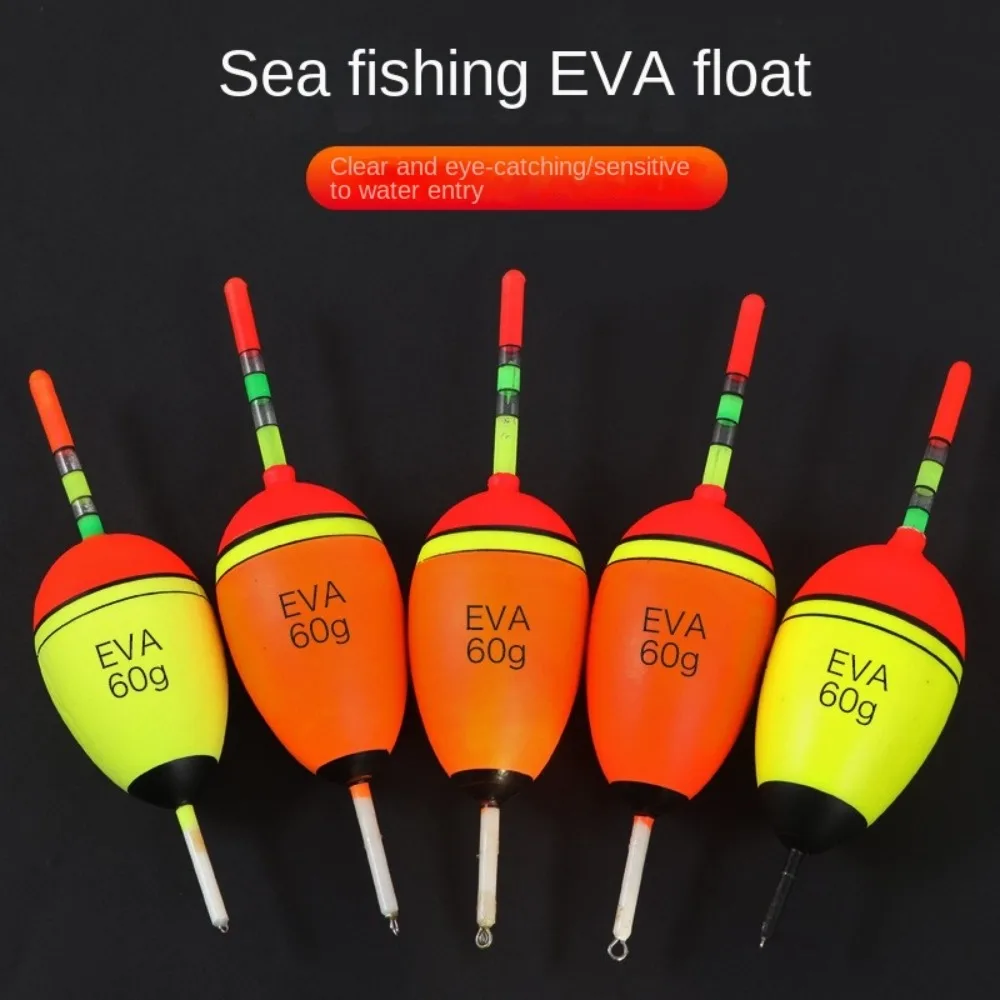 5pcs Night Fishing EVA Fishing Float Light Stick Rock Fishing Fishing Striking Floats 8g-80g Round Head Red Light Rockfish Drift