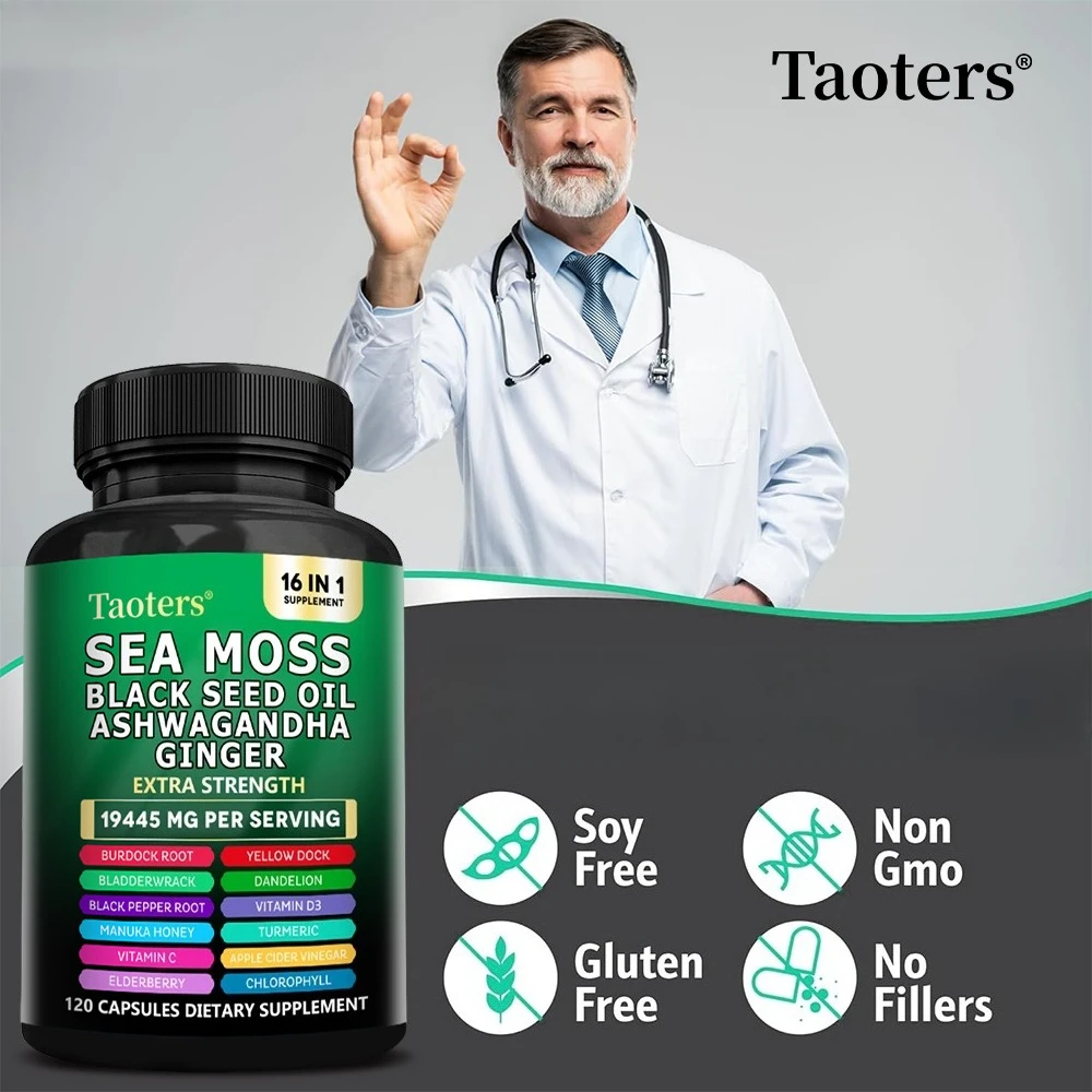 Sea Moss Supplement - Supports Skin Health, Anti-aging, Antioxidant, Improve Immunity, Detox, Improve Sleep & Mood - Image 2