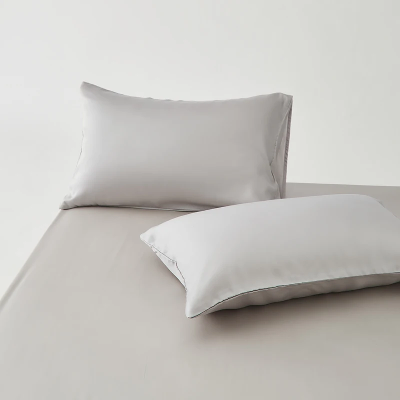 2pcs Gray NaturalLoycell Pillowcase Silky Breathable Summer Cooling Pillow Case For Home Hotel 48*74/50*90cm Drop Shipping