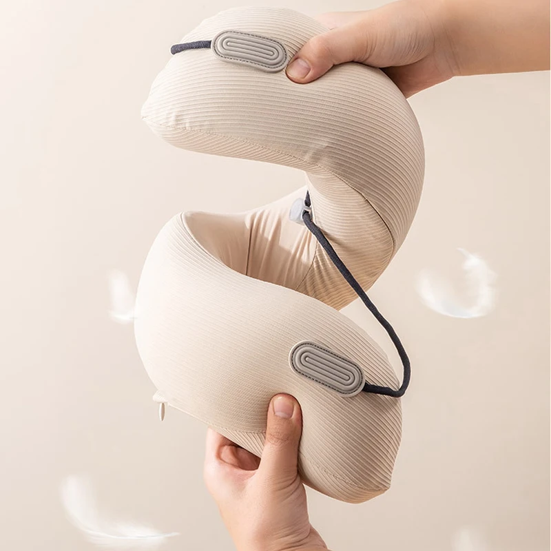 وسادة جديدة على شكل حرف U للسفر على شكل طائرة وسادة رقبة محمولة لحماية الرقبة Youpin Jordan & Judy مريحة للتنفس