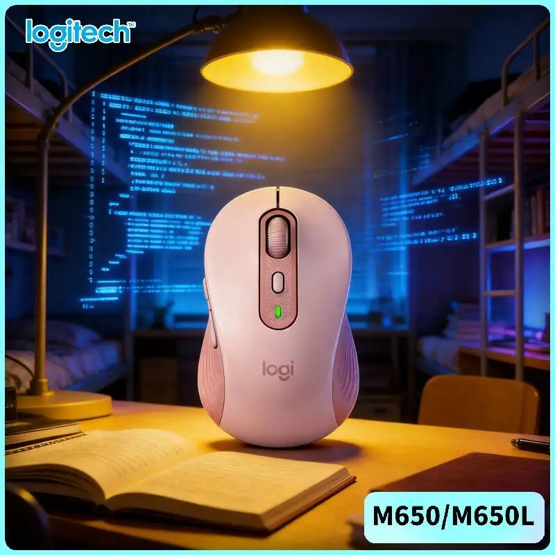 Logitech M650/M650L Wireless Ergonomic Mouse - Soft Thumb Rest, Sustainable Build, SmartWheel Scrolling, 24-Month Battery