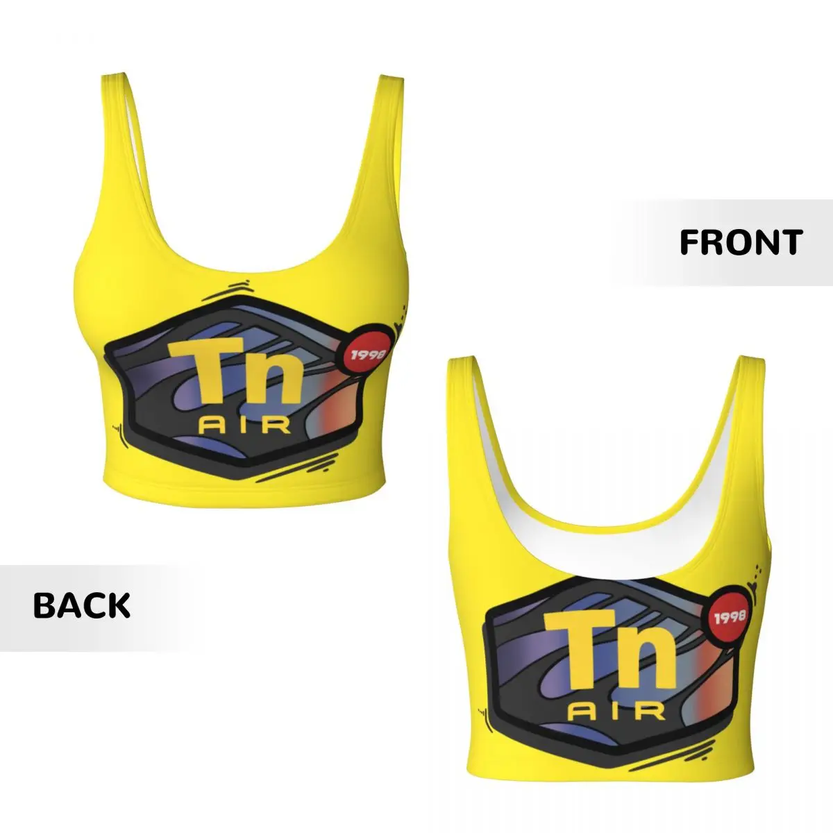 حمالة صدر رياضية مخصصة Air Max TN Plus للنساء، قميص قصير لليوجا عالي التأثير