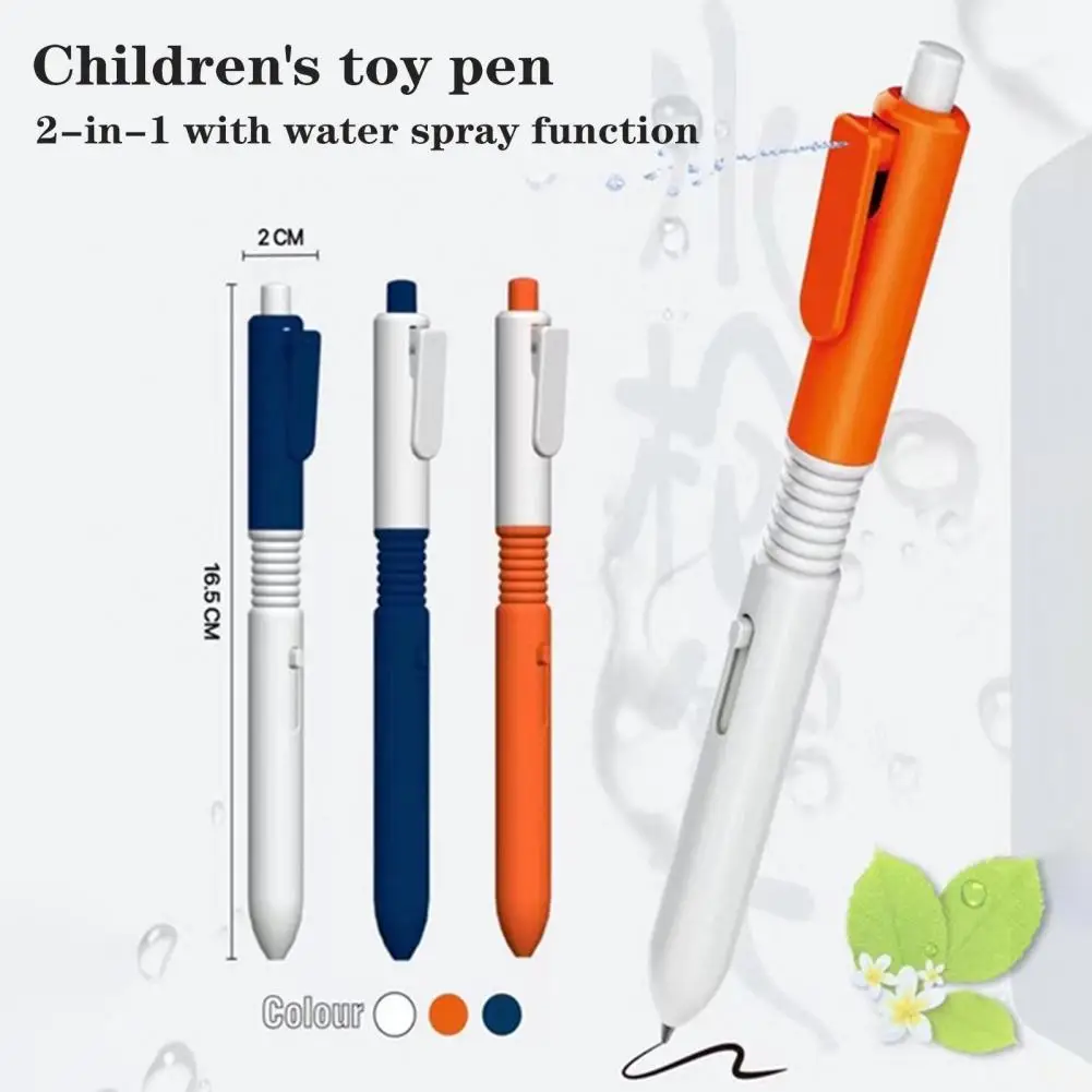 1/2/4Pcs Back to School Gift 2 in 1 Funny Prank Toy Pen with Water Spray Function Stress-Relieving Interaction Kids Ball Pen